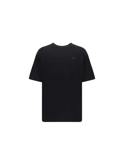 Acne Studios Logo Cotton T-shirt In Black