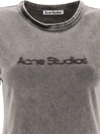 Acne Studios Logo Cotton T-shirt In Neutral
