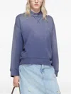 Acne Studios Fema Cotton-jersey Sweatshirt In Blue