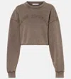 Acne Studios Crew Neck Sweatshirt Taupe Brown In Brown
