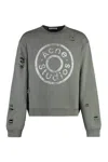 Acne Studios Logo Detail Cotton Sweatshirt In Green