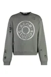 Acne Studios Logo Detail Cotton Sweatshirt In Green