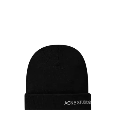 Acne Studios Logo Detail Hat In Black
