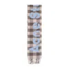 Acne Studios Jacquard-logo Checked Scarf In Brown