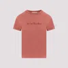 Acne Studios Logo Detailed Crewneck T-shirt In Ctb Rust Red