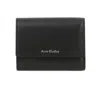 Acne Studios Black Trifold Wallet With Logo In Smooth Leather Man In Black