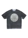 Acne Studios Logo Distressed T-shirt In Black