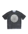 Acne Studios Logo Distressed T-shirt In Gray