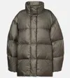 Acne Studios Logo Down Jacket In Dark Green