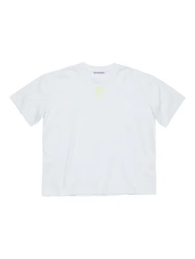 Acne Studios Logo-embellished Organic-cotton T-shirt In White