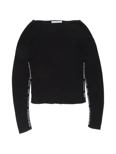 Acne Studios Logo-embellishment Sweater In Black
