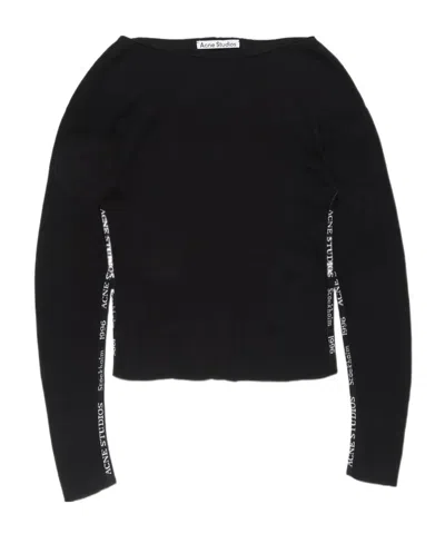 Acne Studios Logo-embellishment Sweater In Black