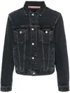 Acne Studios Logo-embossed Denim Jacket In Blue