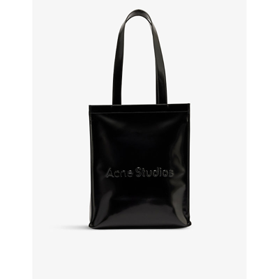 Acne Studios Logo-embossed Faux-leather Tote Bag In Black