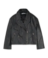 Acne Studios Logo Embossed Lilket Biker Jacket In Black