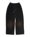 Acne Studios Logo-embossed Velvet Trousers In Black