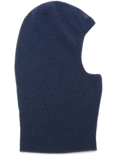 Acne Studios Logo-embroidered Balaclava In Blue