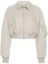 Acne Studios Logo-embroidered Bomber Jacket In Grau