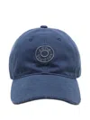 Acne Studios Logo-embroidered Cap In Blue