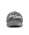 Acne Studios Carliy Tourist Logo-embroidered Cotton Cap In Gray