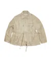 Acne Studios Logo-embroidered Cotton Military Jacket In Nude