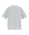 Acne Studios Logo-embroidered Cotton T-shirt In Blue