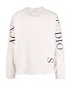 Acne Studios Logo Embroidered Crewneck Sweatshirt In White