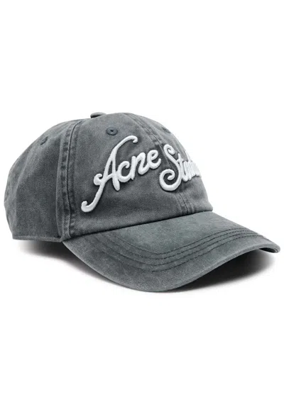 Acne Studios Logo-embroidered Faded Cotton Cap
