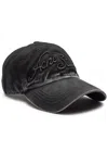 Acne Studios Logo-embroidered Faded Cotton Cap In Black