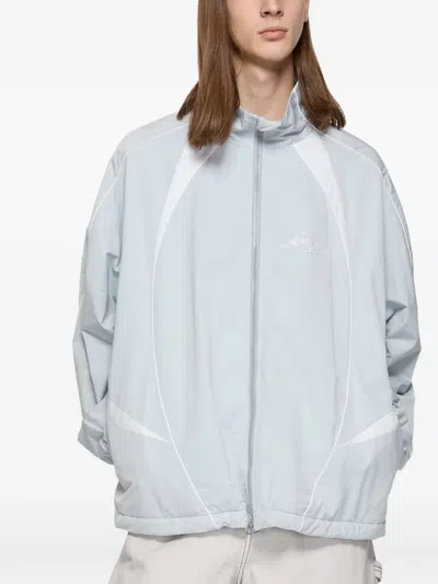 Acne Studios Logo-embroidered Jacket In Blue