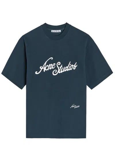 ACNE STUDIOS ACNE STUDIOS LOGO-EMBROIDERED PIQUÉ COTTON T-SHIRT