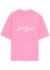 Acne Studios Exford Tourist Logo Tee Bubble Pink In Purple