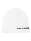 Acne Studios Logo-embroidered Beanie In Weiss