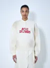 Acne Studios Womens Off White Fern Logo-print Cotton Sweatshirt In White