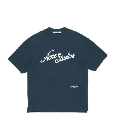 ACNE STUDIOS ACNE STUDIOS LOGO EMBROIDERED CREWNECK T-SHIRT