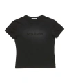 Acne Studios Black Washed Out Tight T-shirt With Logo Women In Black