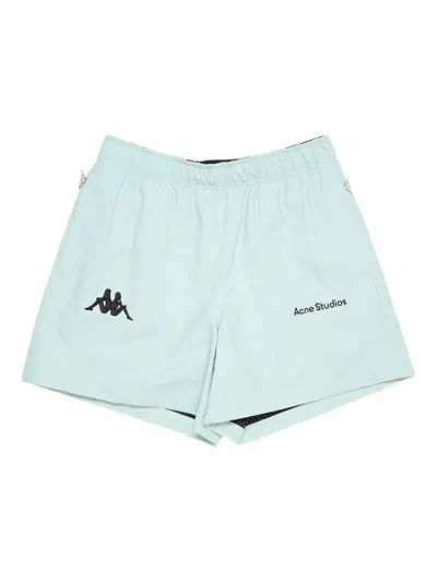 Acne Studios Logo-embroidered Track Shorts In Blue