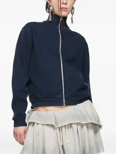 Acne Studios Logo-embroidered Zip-up Sweatshirt