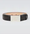 Acne Studios Logo-engraved Leather Belt In Black