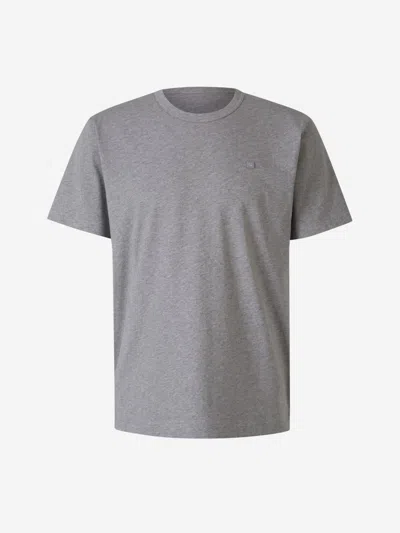 Acne Studios Logo Face T-shirt In Grey