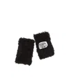 Acne Studios Logo Gloves In Black