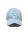 Acne Studios Logo Hat In Blue