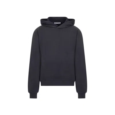 Acne Studios Logo Hooded Sweater In Black