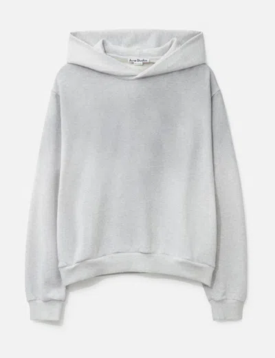 Acne Studios Logo Hooded Sweater In Gray