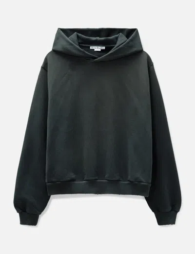 Acne Studios Logo Hooded Sweater In Black