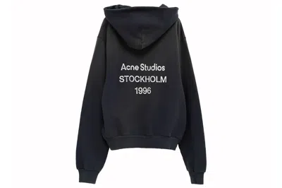 Pre-owned Acne Studios Logo Hooded Sweater Black 900