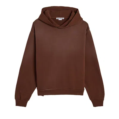 Pre-owned Acne Studios Logo Hooded Sweater 'chocolate Brown' | Men's Size Xxs