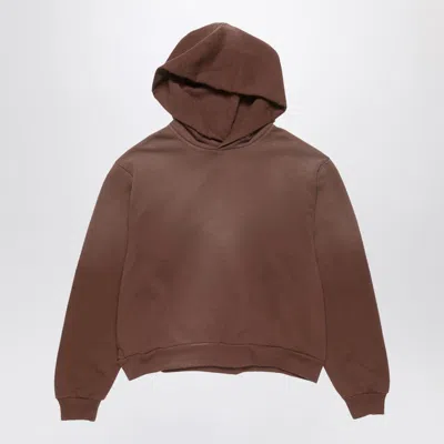 Acne Studios Logo Hooded Sweater Chocolate Men In Brown