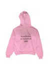 Acne Studios Logo Hooded Sweater In Cotton Candy Pink
