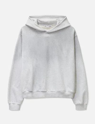 Acne Studios Logo Hooded Sweater In Grey